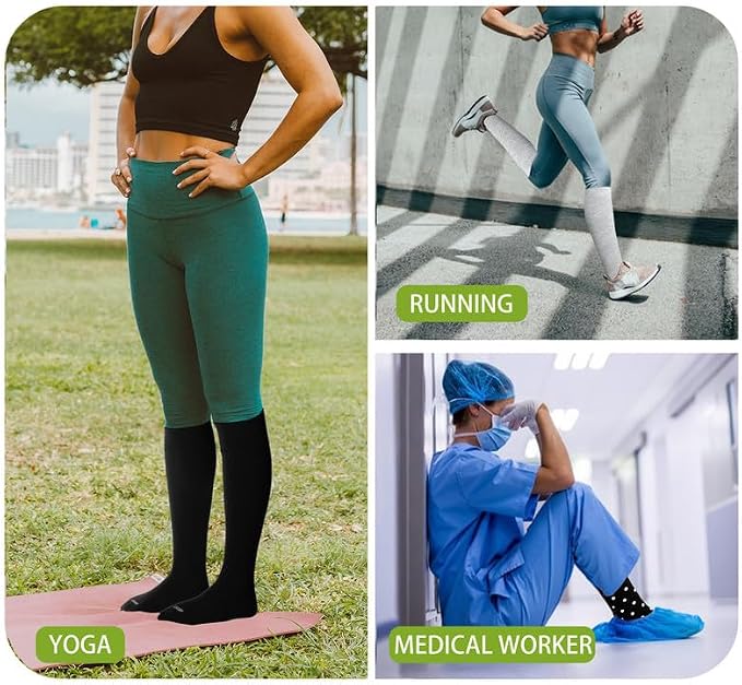 LEVSOX Compression Socks for Pregnant Women 20-30 mmHg Knee High Cute Funny - Image 7