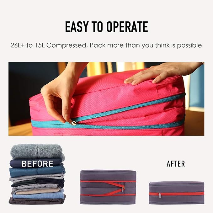 Bee Nesting Waterproof Compression Packing Cubes, Travel Packing organizers - Image 4