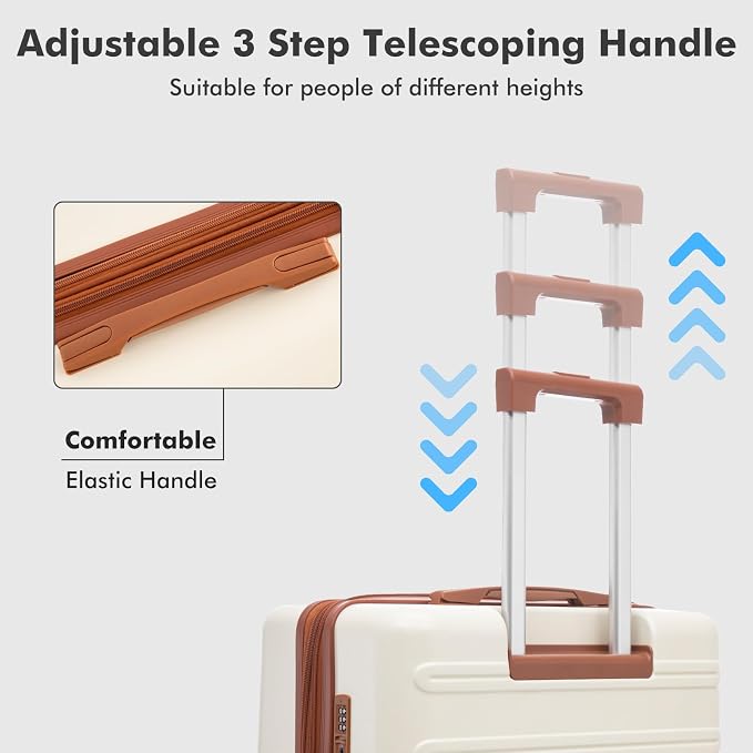 luggage sets 3 Piece with Spinner Wheel, 100% PC Material Lightweight Durable - Image 5
