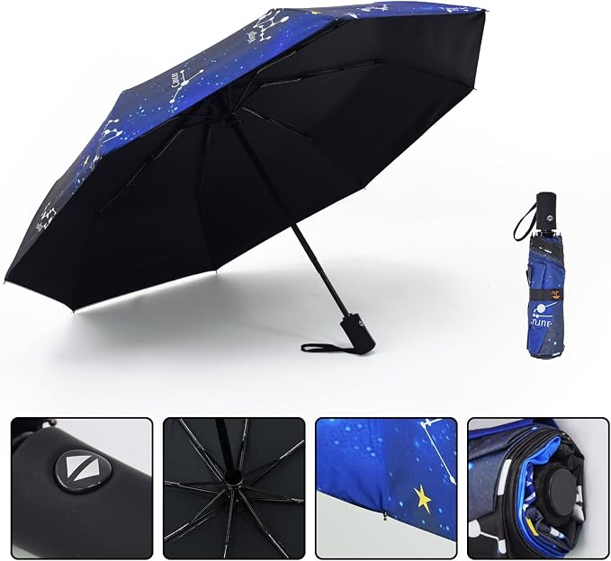 SY COMPACT Travel Umbrella Windproof Automatic Umbrellas Small Compact UV Sun - Image 5