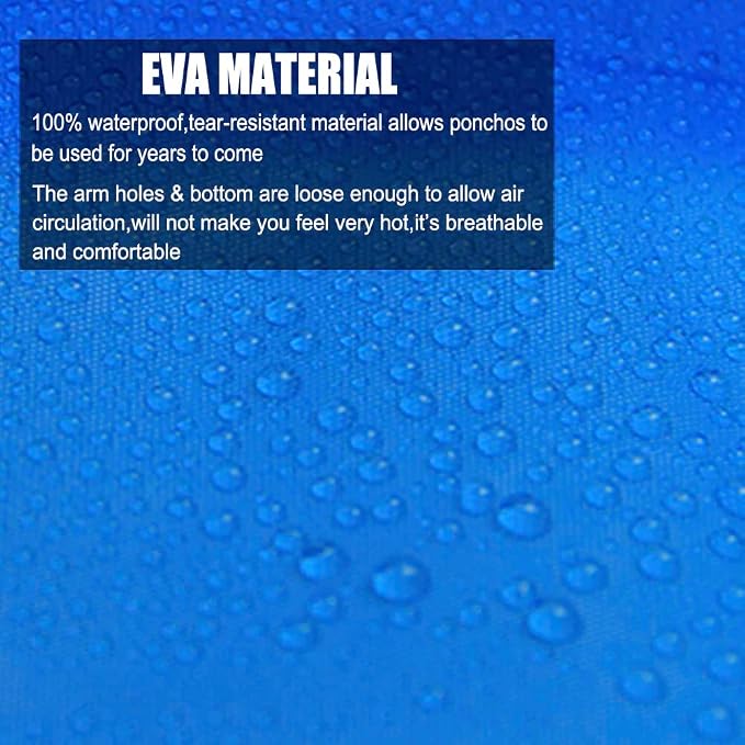 Rain Coats - Reusable EVA Rain Ponchos - Image 3