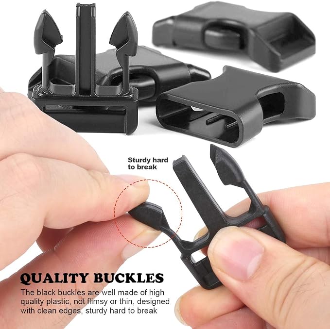 YGDZ 1 Inch Plastic Buckles, 80 Side Release Strap Buckles and Slides Parachute - Image 3