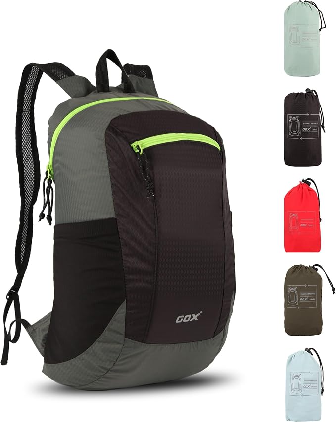 GOX Foldable 20l Backpack For Travel Lightweight Hiking Packable Daypack for by GOX