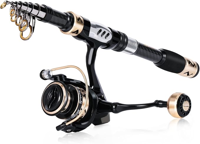 Sougayilang Fishing Pole with Spinning Reel Portable Fishing Rod Reel Combos - Image 2