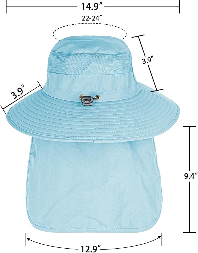 Sun Hats for Men Women Fishing Hat UPF 50+ Breathable Wide Brim Bucket Hats - Image 6