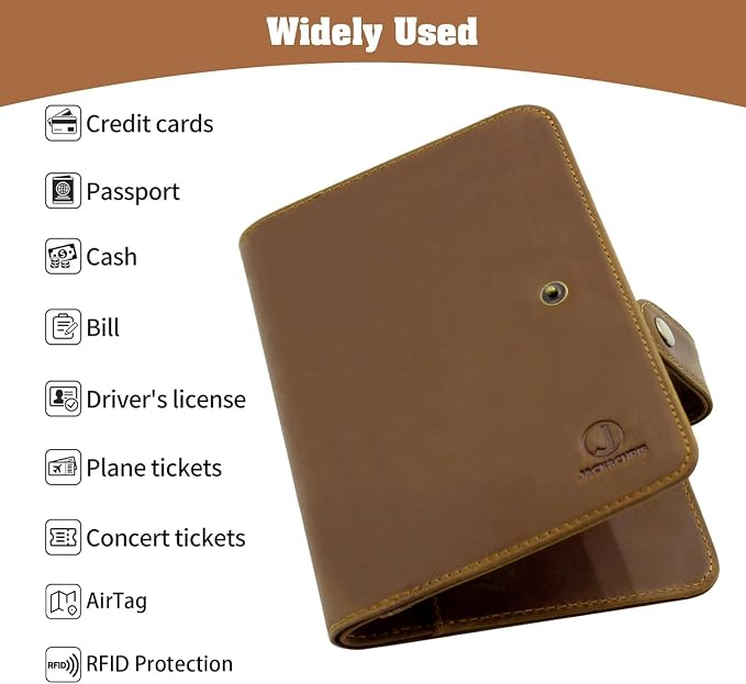 Jack&Chris Genuine Leather Handmade Passport Holder - Image 5