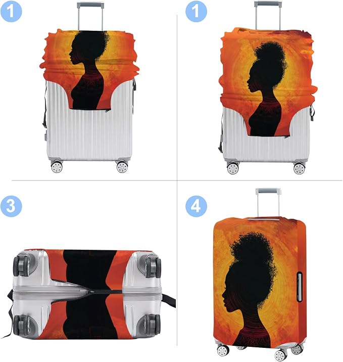 Luggage Cover Washable Suitcase Protector Anti-scratch Suitcase cover Fits - Image 4