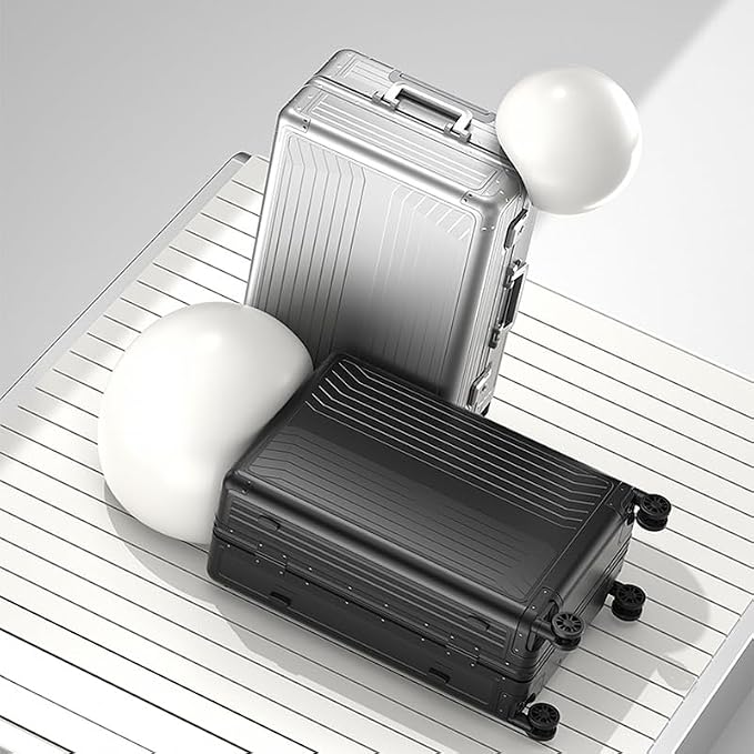 Metal all aluminum carry-on suitcase 20 "hard face, TSA lock and rotating wheel - Image 7