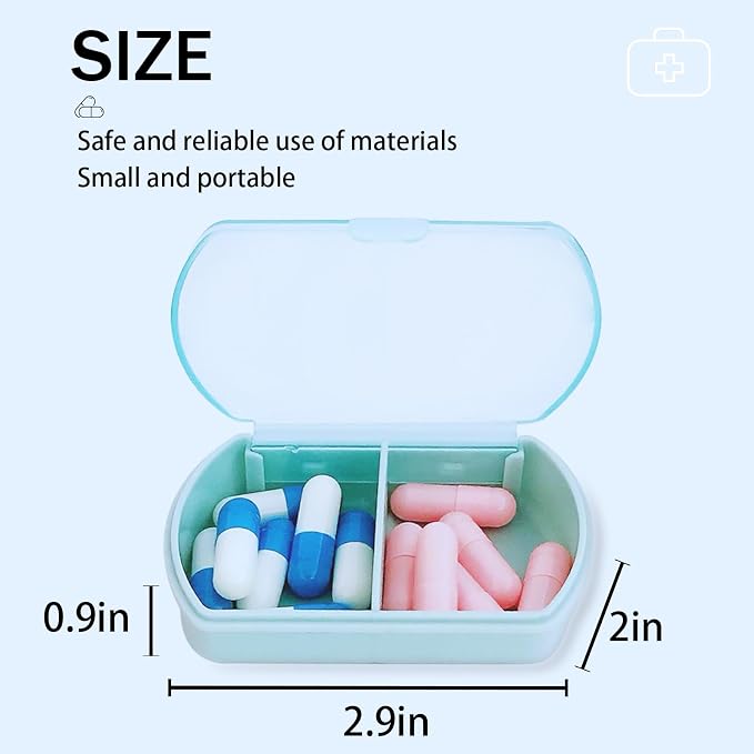 4PCS Small Pill Case Travel Pill Box Cute Pill Organizer - Image 2