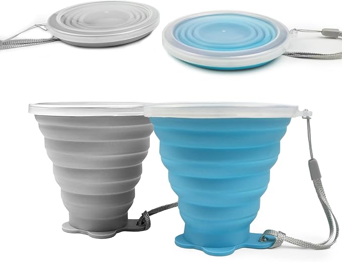 JBER Silicone Collapsible Travel Cup, Silicone Folding Camping Cup by JBER