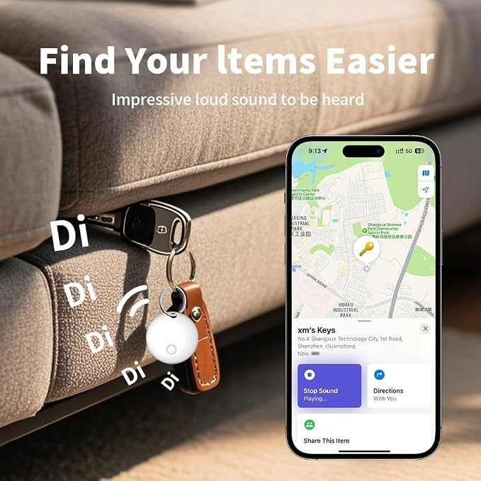 Smart Tag Tracker Works with Apple Find My, IP65 Waterproof and Replaceable - Image 3