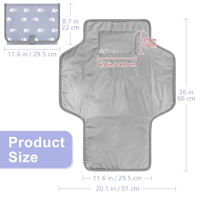 Accmor Portable Diaper Changing Pad, Waterproof Baby Changing Mat, Foldable - Image 6