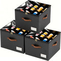 3 Pack Shoe Organizer for Closet, Foldable Shoe Storage Containers, Fits up to by LIKMYPICK