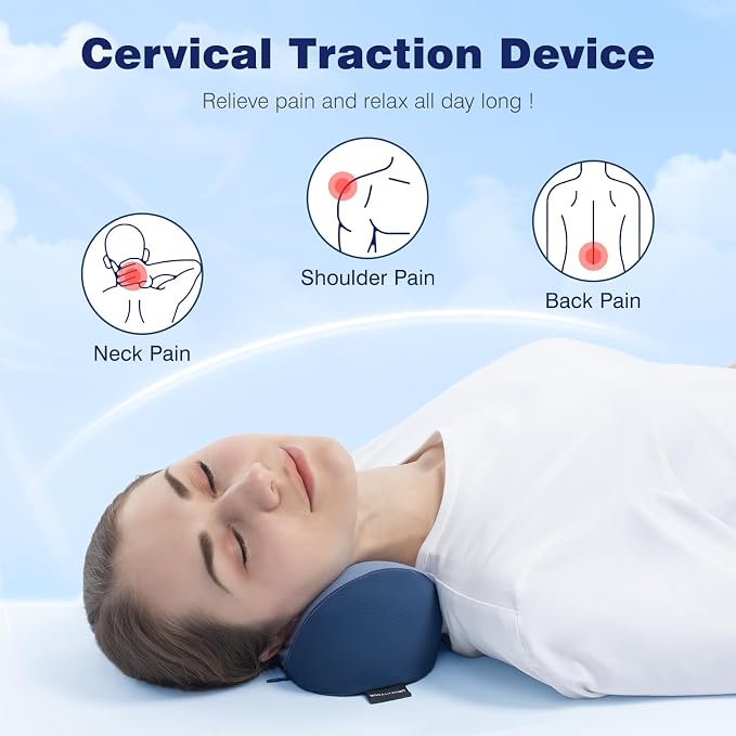 Neck Cervical Pillow Cervical Traction Device Lumbar Support Memory Foam Roll - Image 4