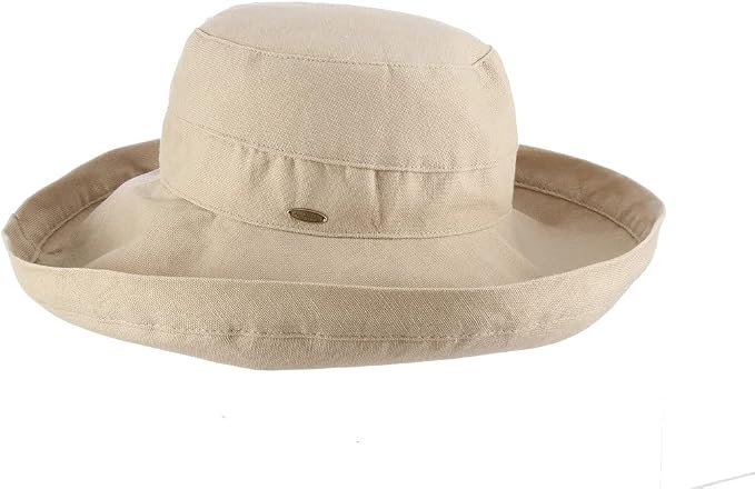 Scala Women's Cotton Hat with Inner Drawstring and Upf 50+ Rating by SCALA