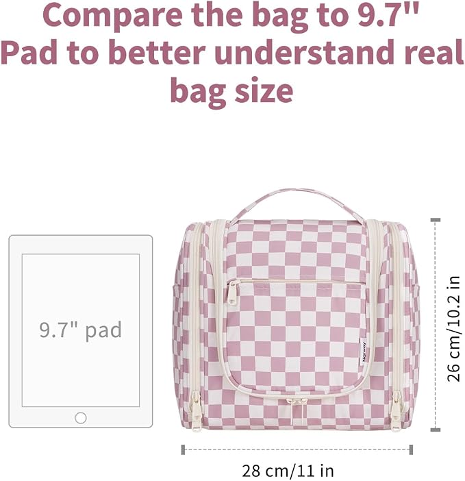 Narwey Hanging Toiletry Bag for Women Travel Makeup Bag Organizer Toiletries - Image 6