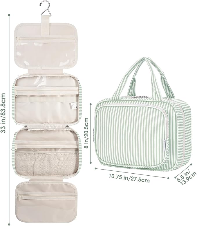 Narwey Striped Hanging Toiletry Bag - Image 8