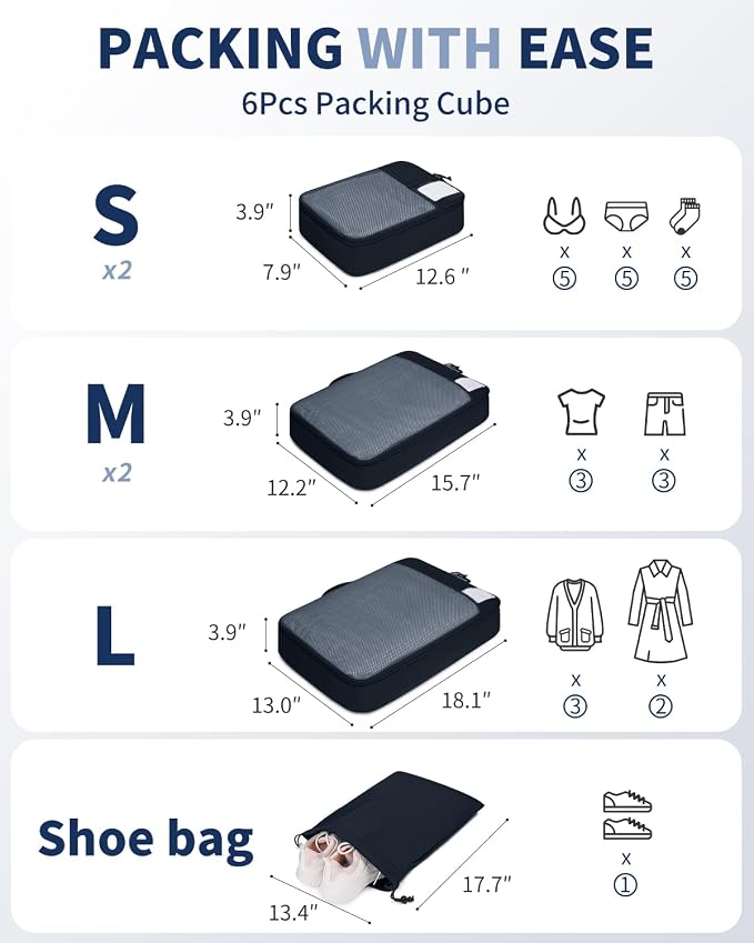 ECOHUB 4 Set /6 Set Packing Cubes - Image 2