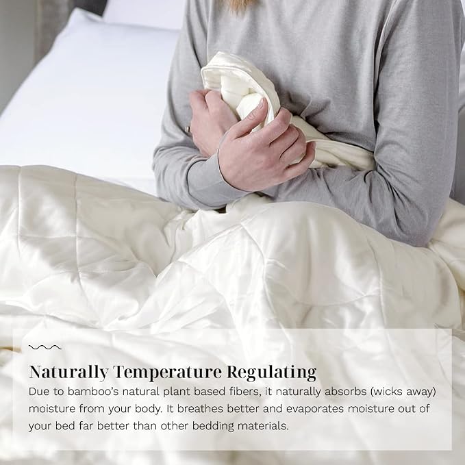 LUXOME Lightweight Blanket | 100% Rayon from Bamboo Fabric & Fill | Full/Queen - Image 5