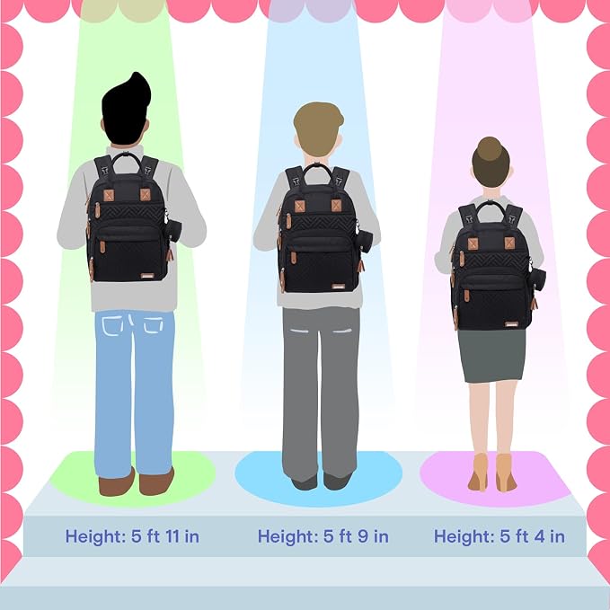 iniuniu Diaper Bag Backpack, 4 in 1 kit Large Unisex Baby Bags - Image 9