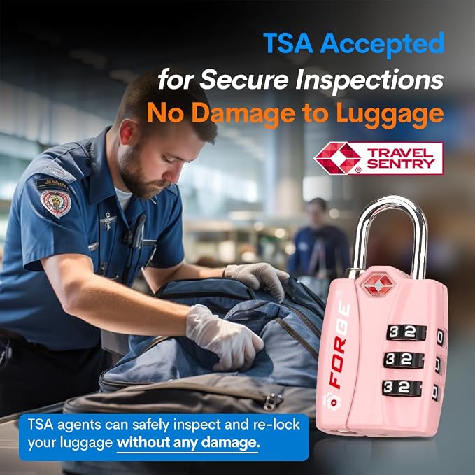 Forge Luggage Locks TSA Approved Luggage Locks, Small TSA Locks - Image 2
