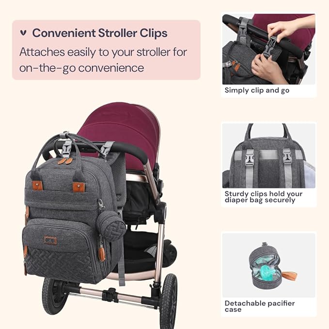 BabbleRoo Diaper Bag Backpack - Image 6