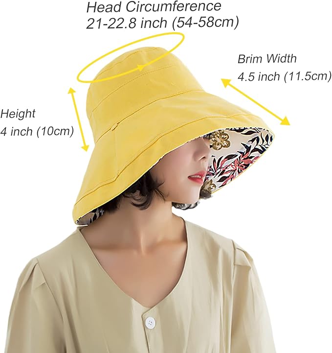 Women Wide Brim Sun Hats Metal Wired Edge Summer UV Protection Beach Fishing Hat - Image 3