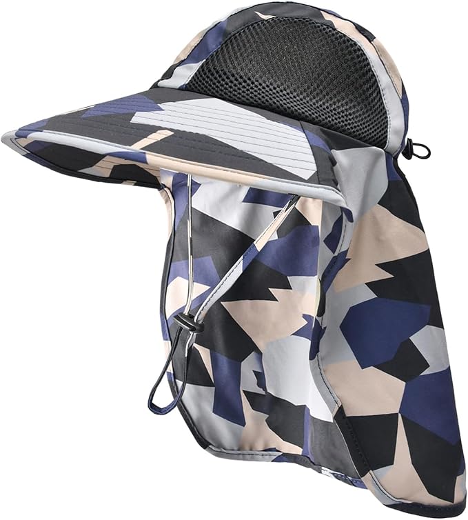 Sun Hat for Men Women with Neck Flap, UPF 50+ UV Protective Hiking Fishing Hats by ZOORON
