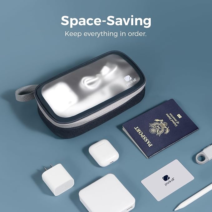 pack all Clear Electronic Organizer, TPU Cable Organizer Bag, Compact Cord - Image 2