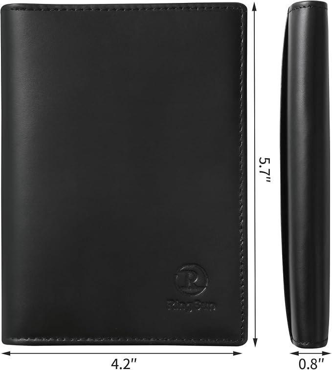 Ringsun Leather Passport Cover for Men Women, RFID Passport Wallet Case Travel - Image 3
