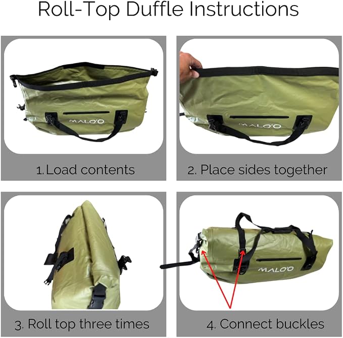 Malo'o Waterproof Dry Bag Duffel 40L/60L/100L, Roll Top Duffel Keeps Gear Dry - Image 7