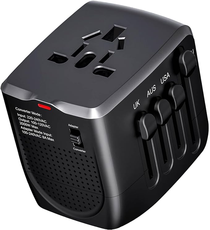 International Travel Adapter Voltage Converter Steps Down 220V to 110V by LINGPEI