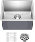 Kraus KHU101-21 Standart PRO 16 Gauge Undermount Single Bowl Set, 21 Inch by KRAUS