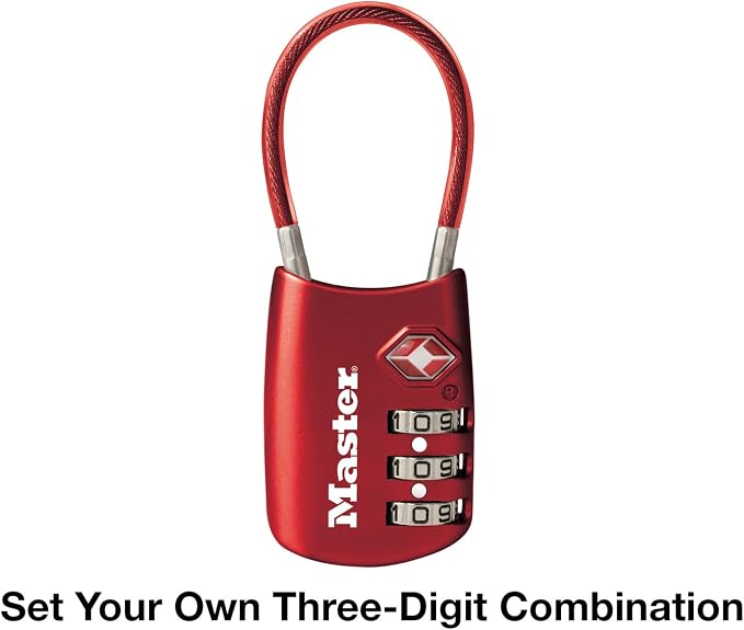 Master Lock 4688D Set Your Own Combination TSA Approved Luggage Lock, 1 Pack - Image 4