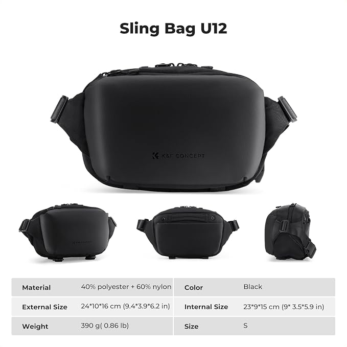 K&F Concept 2 in 1 Sling Bag Everyday Shoulder Bag & Multifunction Photography - Image 8