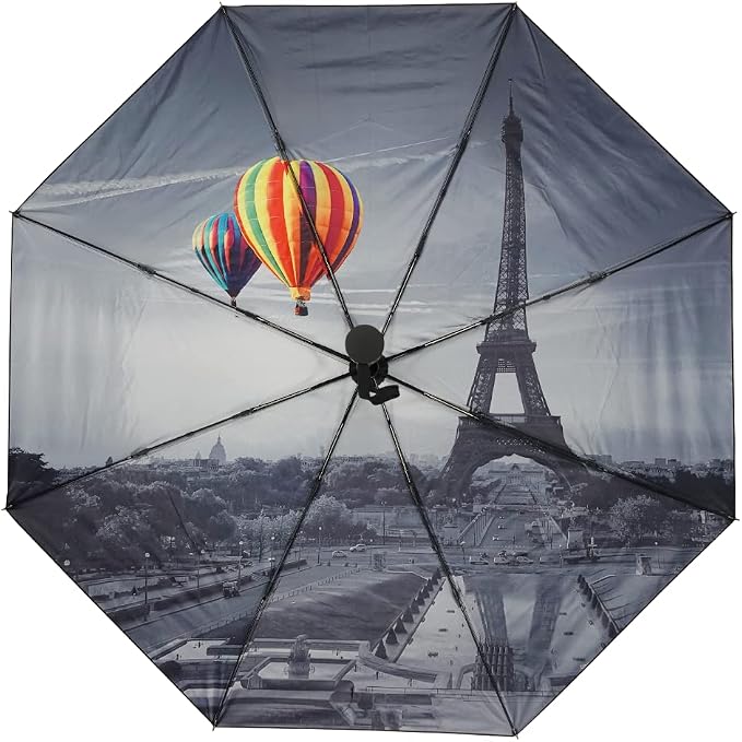 LLanxiry Compact Travel Umbrella, Mini Windproof Umbrellas - Image 2