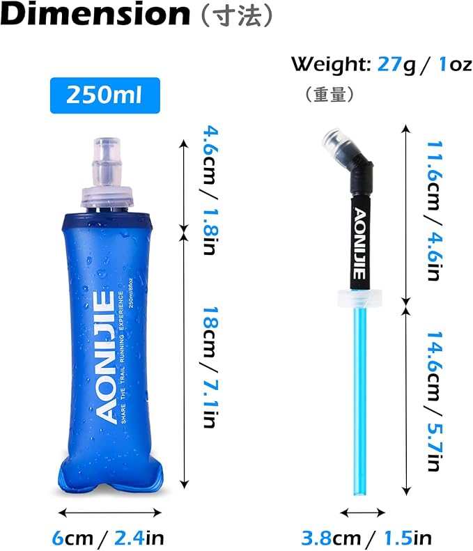 TRIWONDER Collapsible Water Bottles TPU Soft Flask Running Bottles BPA-Free - Image 2