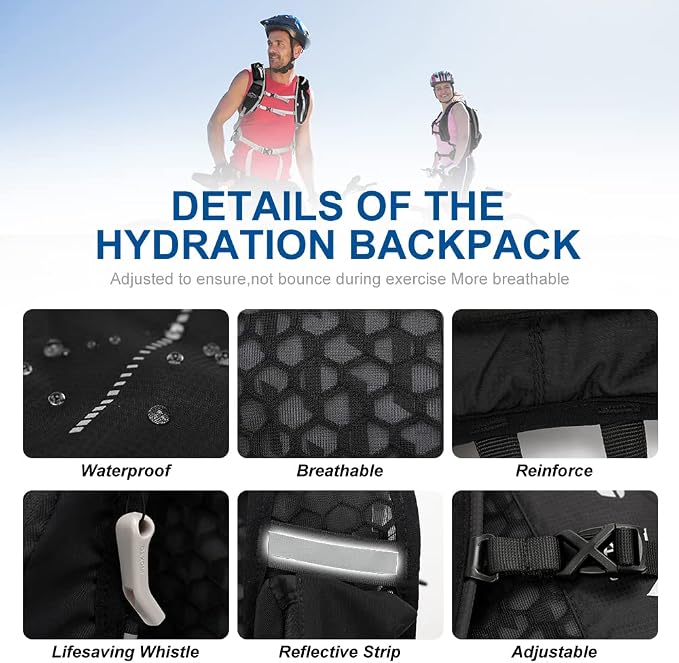 INOXTO Hydration Pack Backpack ，Water Backpack - Image 3