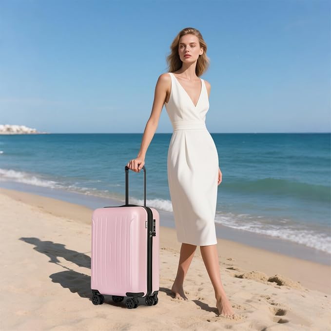 KYME Suitcase Hardshell With Double Spinner Wheels, PC+ABS TSA Lock Travel - Image 8