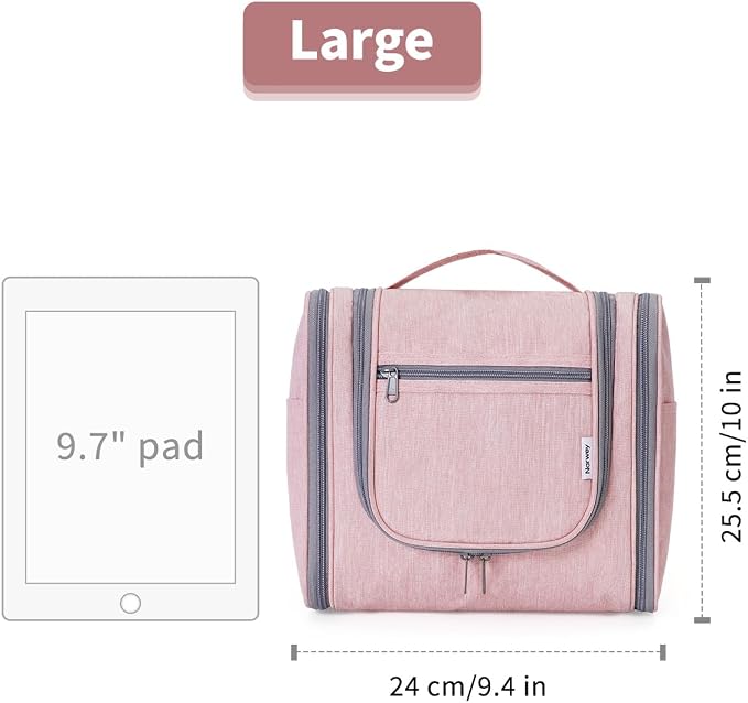 Narwey Hanging Toiletry Bag for Women Travel Makeup Bag Organizer Toiletries - Image 7