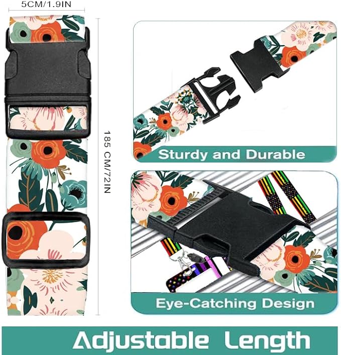 Luggage Straps for Suitcases Travel Belt Accessories, Cute Suitcase Strap - Image 2