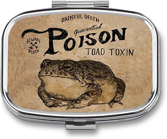 Metal 2 Compartment Pill Organizer Travel Friendly Portable Compact Pill Box by Choosetheproductsyoulike