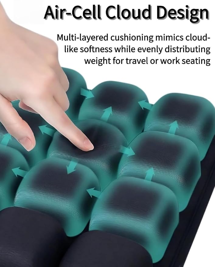 Travel Cushion Airplane Seat, Inflatable Air Bubble Design - Image 8