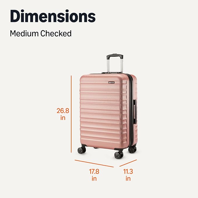 Amazon Basics 26" Hardside Medium Checked Luggage, Hardshell Suitcase - Image 6
