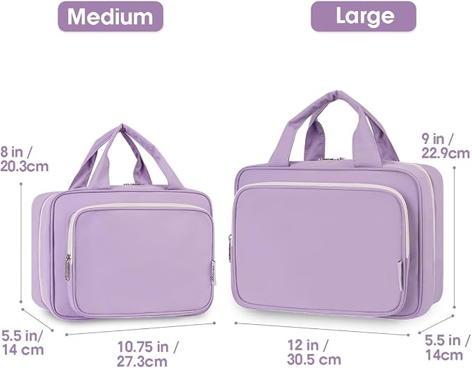 Travel Toiletry Bag for Women Large Hanging Makeup Bag Organizer Toiletries Bag - Image 2