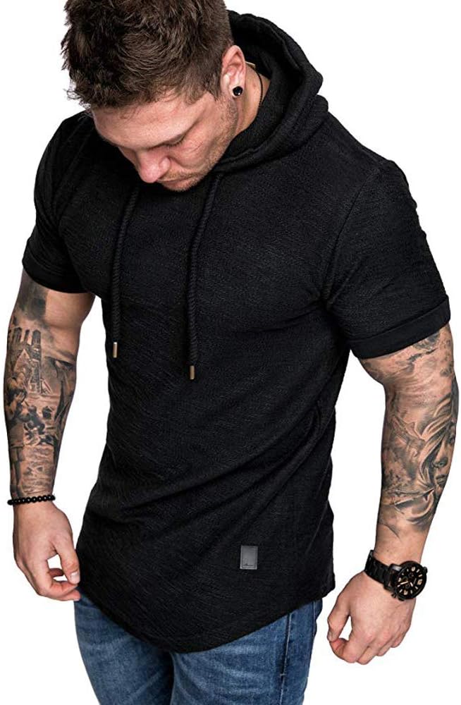 Lexiart Mens Fashion Athletic Hoodies Sport Sweatshirt Solid Color Fleece by Lexiart
