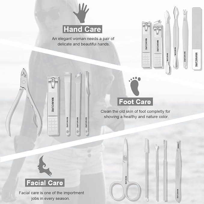 Manicure Set Professional Nail Clippers Pedicure Kit - Image 2