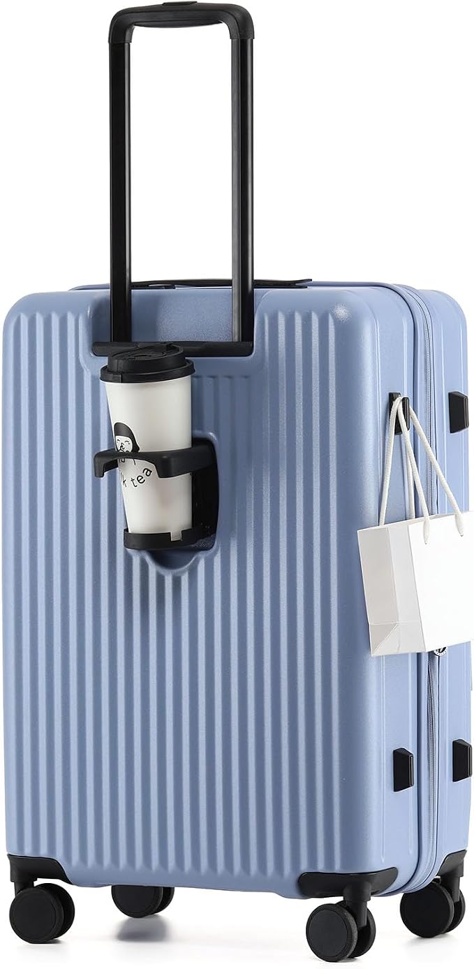 24 Inch Top Opening Checked Travel Luggage Expandable - Image 9