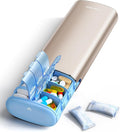 Vaydeer Metal 7 Day Pill Organizer 2 Times a Day – AM PM Weekly Travel Pill Case by Vaydeer