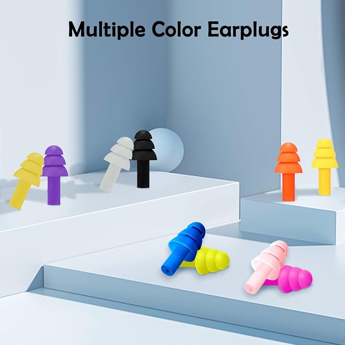 Ear Plugs for Sleeping Noise Cancelling, Reusable Silicone Sound Blocking - Image 6